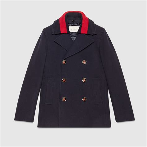 gucci wool jacket men|gucci women's pea coat.